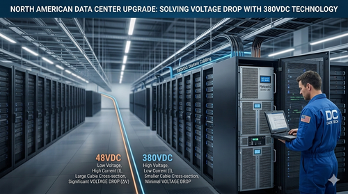 সম্পর্কে সর্বশেষ কোম্পানী কেস North American Data Centers: Addressing Voltage Drop in Long-Distance Cabling via 380VDC Technology