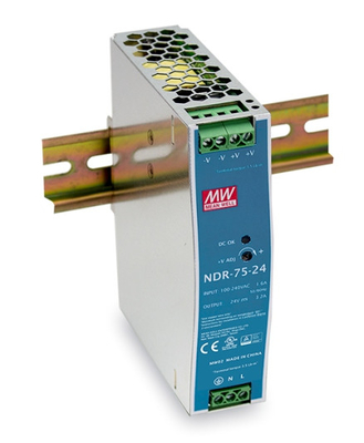 গড় ওয়েল 75W DIN রেল পাওয়ার সাপ্লাই NDR-75 NDR-120 NDR-240