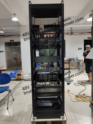 কাস্টম মেড পাওয়ার প্ল্যান্ট FP2 48Vdc 48kw 1000A ইনডোর টেলিকম বিগ প্ল্যান্ট এলটেক রেক্টিফায়ার স্মার্টপ্যাক 2 কন্ট্রোলার 3 ফেজ 208V
