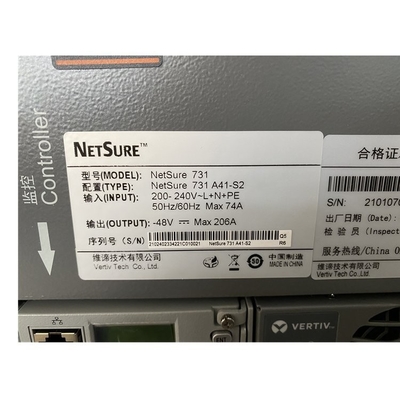 Vertiv 48Vdc এমবেডেড পাওয়ার সিস্টেম 19 ইঞ্চি টেলিকম সরঞ্জাম Netsure 731A41 200A সুইচ পাওয়ার সাপ্লাই