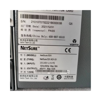 Vertiv 19 ইঞ্চি এমবেডেড পাওয়ার সিস্টেম Netsure 521A31 সুইচ পাওয়ার সাপ্লাই 150A ডিসি সিস্টেম