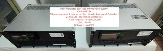 Eltek Flatpack2 110Vdc 8KW ডিসি পাওয়ার সিস্টেম CIO20405.XXX Flatpack 110-125V/2000HE 241115.805 241119 সহ সিস্টেম।805