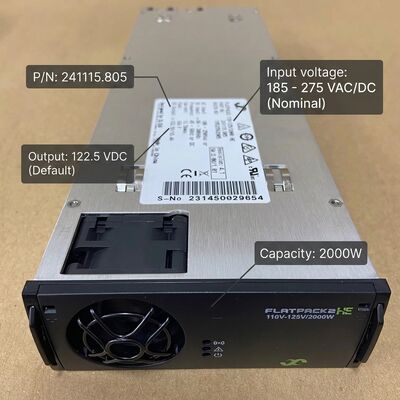 Eltek Flatpack2 110V 2000 HE রেকটিফায়ার মডিউল P/N: 241115.805 ইউটিলিটি সাবস্টেশনগুলির জন্য উচ্চ দক্ষতার ডিসি পাওয়ার