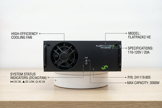 Eltek Flatpack2 3000W উচ্চ-দক্ষতা রেকটিফায়ার মডিউল 1U ফর্ম ফ্যাক্টর পাওয়ার সলিউশন সহ