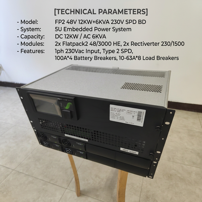 এলটেক রেকটিভার্টার পাওয়ার সিস্টেম 12KW ডিসি 6KVA এসি স্মার্টপ্যাক2 টাচ কন্ট্রোল