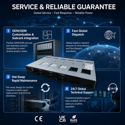 Eltek CTOS0501.XXX Flatpack S 1U 5R 48Vdc 5-Slot Power System with 3x 1800HE Modules