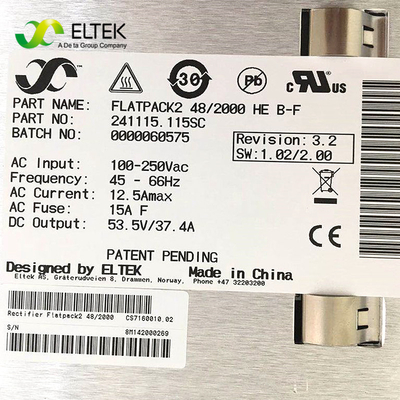 Eltek 241115.105 FP2 48/2000HE 48Vdc 2000W AC DC মডিউল উচ্চ দক্ষতা