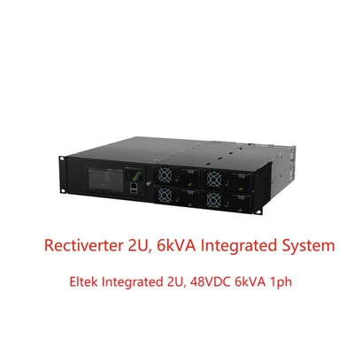 8KW 230Vac 4KW 115Vac রেক্টিভার্টার পাওয়ার সিস্টেম 48Vdc ইন্টিগ্রেটেড 2U 6kVA 1ph (CIOR0402.XXX)