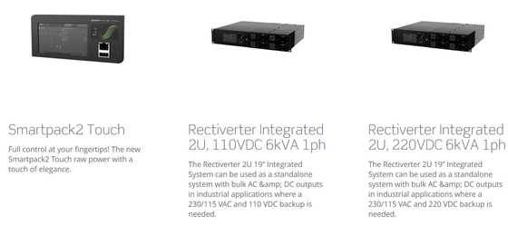 8KW 230Vac 4KW 115Vac রেক্টিভার্টার পাওয়ার সিস্টেম 48Vdc ইন্টিগ্রেটেড 2U 6kVA 1ph (CIOR0402.XXX)