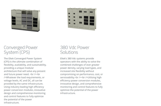 Eltek Flatpack2 টেলিকম পাওয়ার সিস্টেম DCDC 380/48 3000 SHE 36KW 72KW