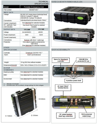 CE UL Eltek FP2 জরুরী ফ্ল্যাটপ্যাক পাওয়ার সিস্টেম M204EP.000