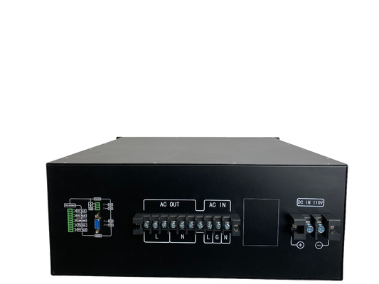 19 ইঞ্চি সাইন ওয়েভ র্যাক মাউন্ট ইনভার্টার 110Vdc থেকে 220Vac 1KVA